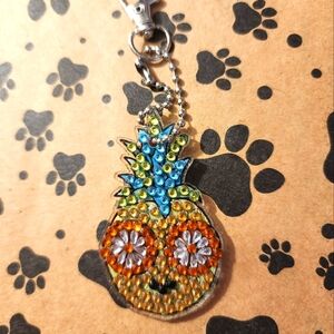 Pineapple Diamond Puzzle Keychain